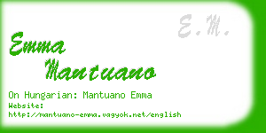 emma mantuano business card